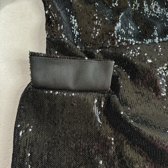 Mac Duggal Ieena Black Size 12 Sequin Structure Faux Blazer Mini Dress 26724 NWT - Picture 15 of 16